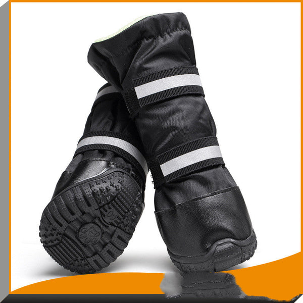 HKM-1973693 Waterproof Pet Rain Boots for Large Dogs, Durable Beef Tendon Fabric, Sizes XS to XXL