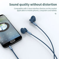 HKM-197459 Noise Cancelling Wired Earphones with 3.5mm Jack for iPhone - Magnetic Stereo Headset