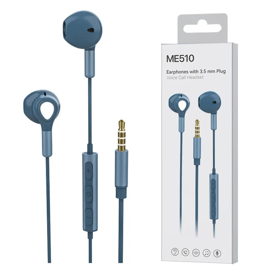 HKM-197459 Noise Cancelling Wired Earphones with 3.5mm Jack for iPhone - Magnetic Stereo Headset