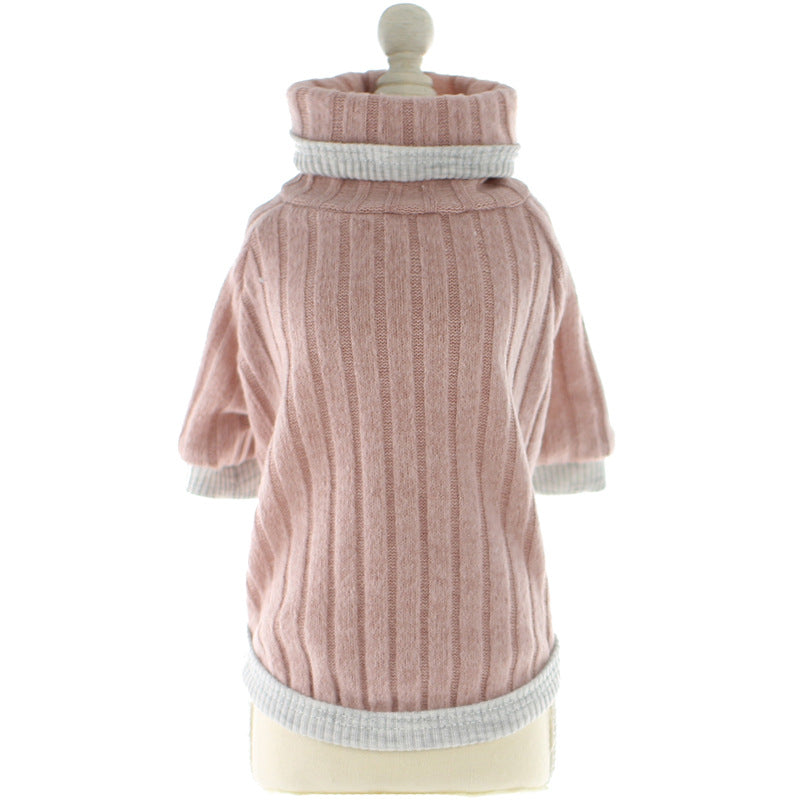 HKM-1974845 Cozy Two-Piece Dog Costume for Small Pets in Pink, Blue, and Gray Cotton Styles