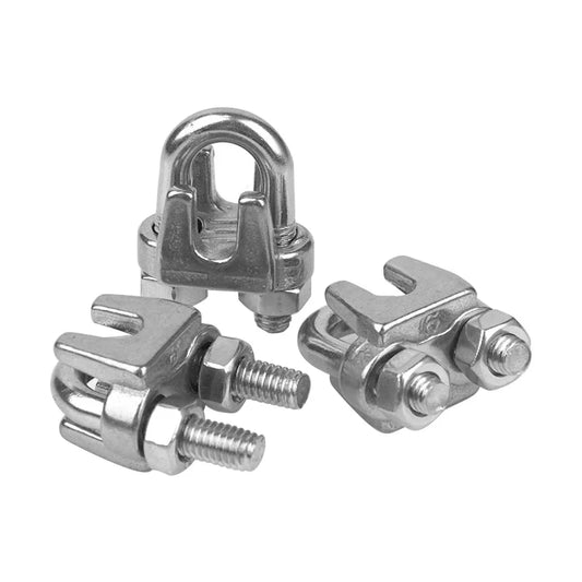 HKM-197587 Stainless Steel Wire Rope Clips and U Bolt Saddle Fasteners for M2-M14 Wire Ropes