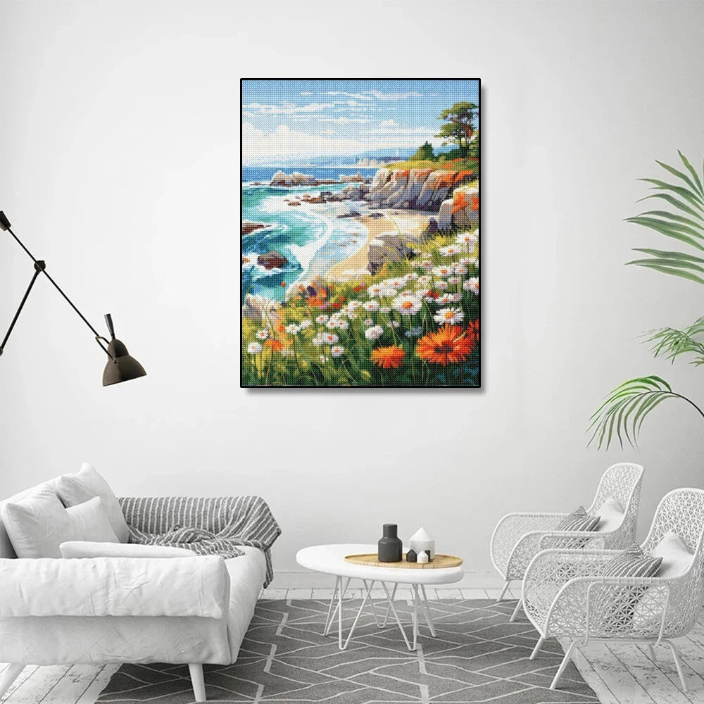 HKM-197651 Whimsical DIY Diamond Painting Kit - Cartoon Animal Decor for Living Room, Various Sizes Available