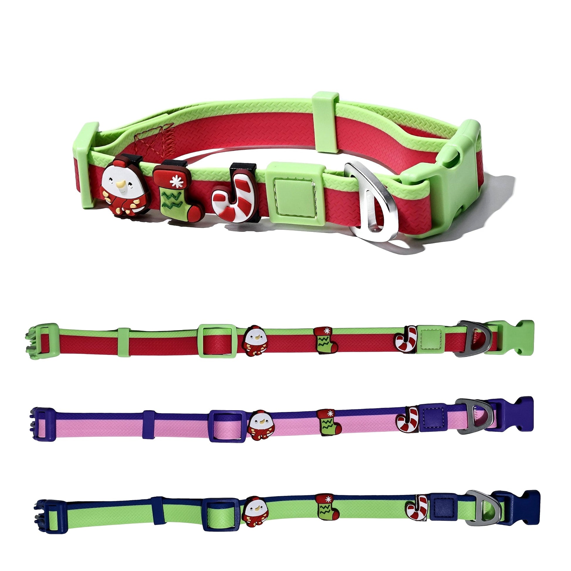 HKM-1976637 Dual-Color Embossed Dog Leash Set with 12 Customizable Accessories