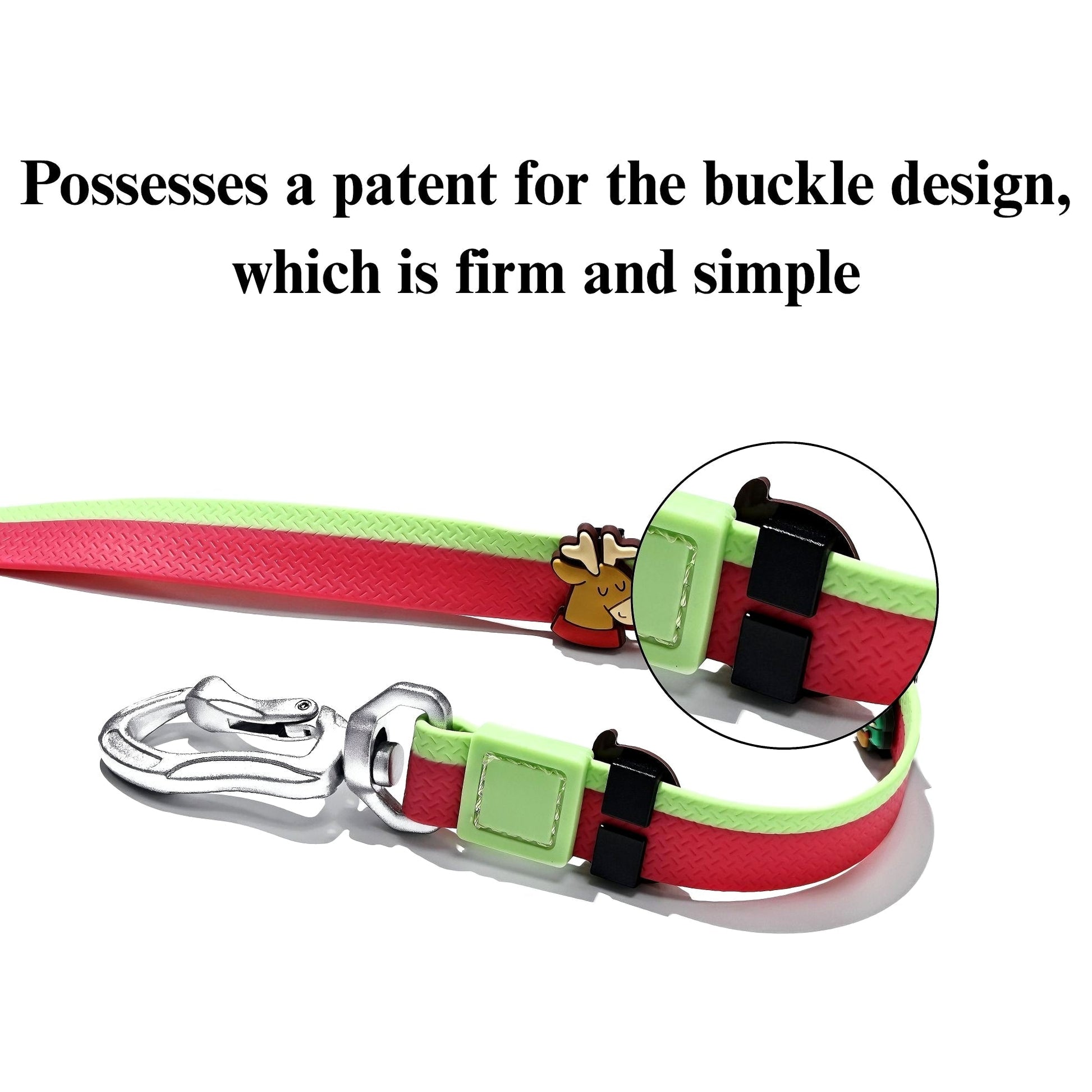 HKM-1976637 Dual-Color Embossed Dog Leash Set with 12 Customizable Accessories