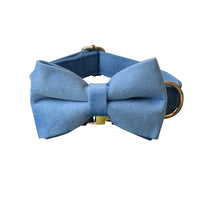 HKM-1978813 Elevate Your Pet's Style with a Monochrome Blue Velvet Dog Collar and Rope Set