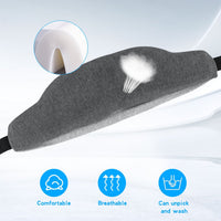 HKM-197907 Bluetooth Music Eye Mask with 3D Memory Foam and USB Charging - Multi-point Connection, 24-Hour Battery Life