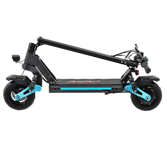 HKM-197907 Electric Scooter 48V 13Ah Fast Foldable Mobility Device 40km/h with Side Lights and 9-inch Tires