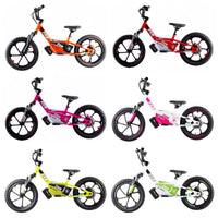 HKM-197971 Electric Powered 2 in 1 Balance Bike for Kids Ages 5-8, 16" Aluminum Frame, Disc Brakes, 350W Motor