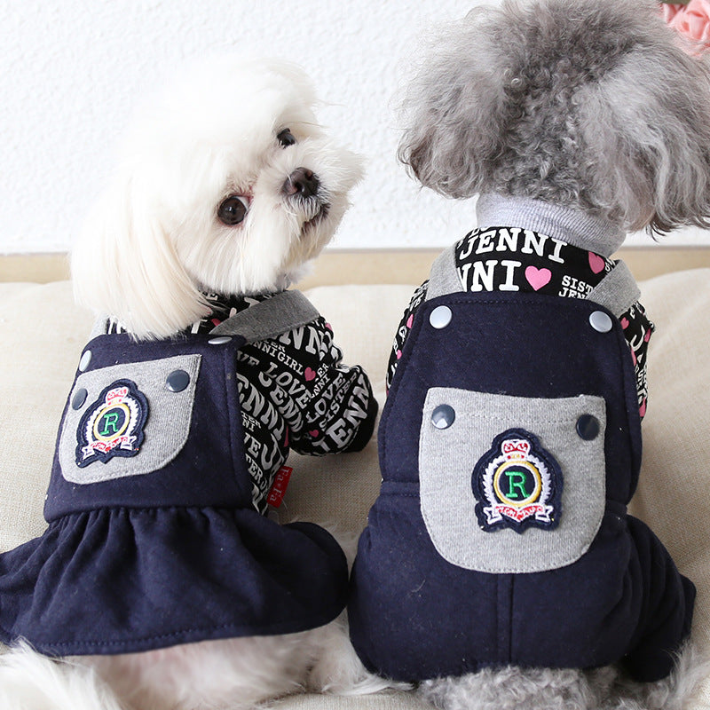 HKM-1980989 Couples and Pet Casual Cotton Clothing - Dog Outfits Available in Various Sizes