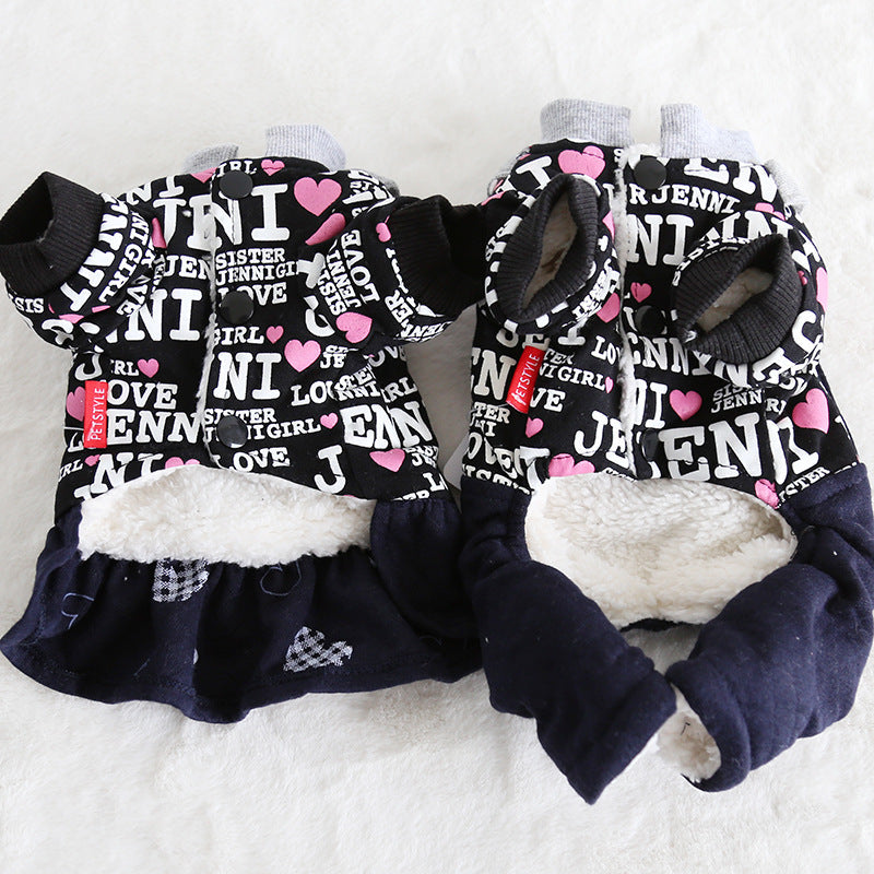 HKM-1980989 Couples and Pet Casual Cotton Clothing - Dog Outfits Available in Various Sizes
