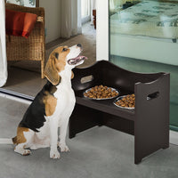 HKM-1982781 Elevated Pet Feeder with Adjustable Height and Removable Stainless Steel Bowls for Large Dogs