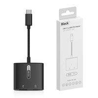 HKM-198611 2-in-1 USB Type-C OTG to USB 3.0 Adapter for Fast Charging Compatibility with Smartphones and Tablets