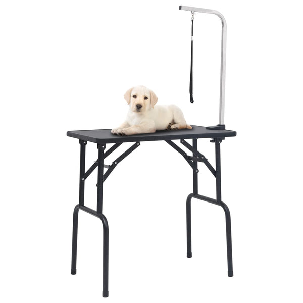 HKM-1986365 Adjustable Dog Grooming Table with Non-Slip Surface and Height-Adjustable Arm