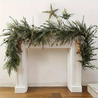 HKM-198675 Eucalyptus Leaves Rattan Flower Arrangement for Christmas and Home Decoration - 1.8m Height