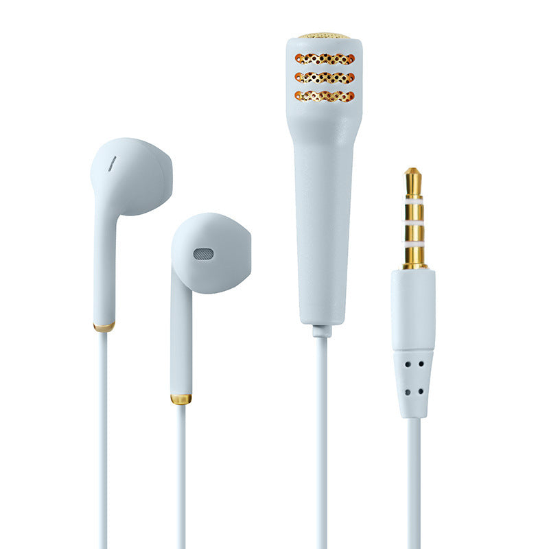 HKM-198739 Wired Mini Earphones with Microphone and Ear-Hook Design