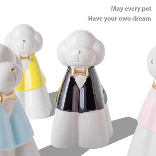 HKM-1988413 Handmade Ceramic Ash Urn for Pet Memorials and Souvenir Keepsakes