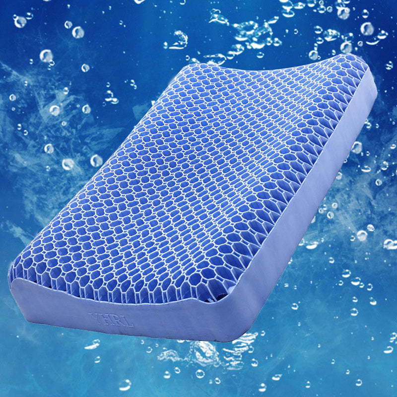HKM-198867 TPE Cool Feeling Dynamic Partial Pressure Pillow – 100% High Elastic Polymer, Available in Purple and Blue