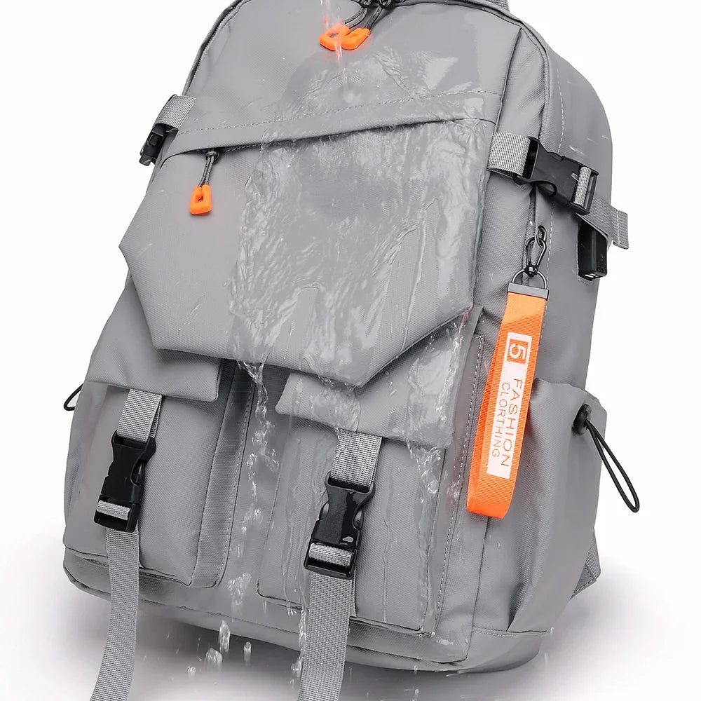 HKM-198931 Custom Logo Water-Repellent Men's Backpack with Large Capacity for Travel and College Students, 17 Inch Design