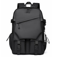 HKM-198931 Custom Logo Water-Repellent Men's Backpack with Large Capacity for Travel and College Students, 17 Inch Design