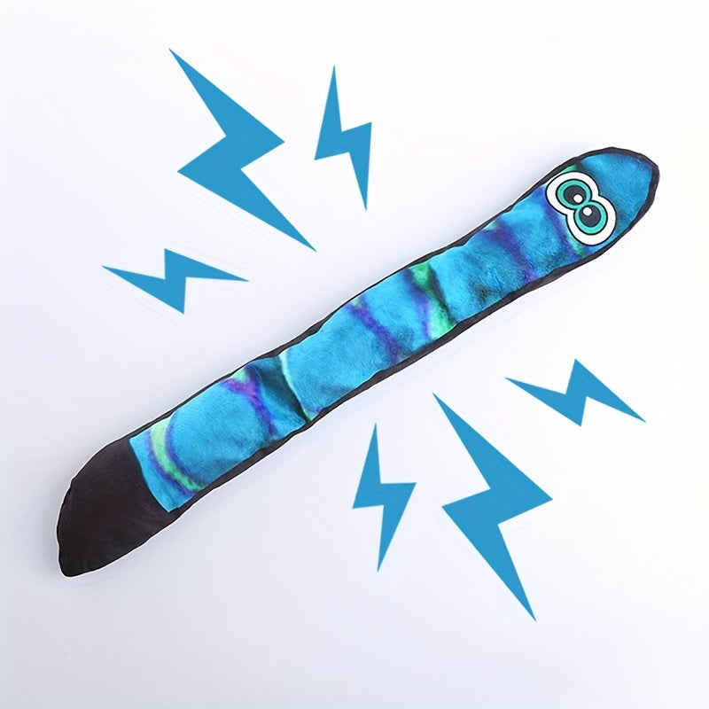 HKM-1989821 Plush Snake Shape Dog Squeaky Toy - Durable Interactive Chew Toy for Pets