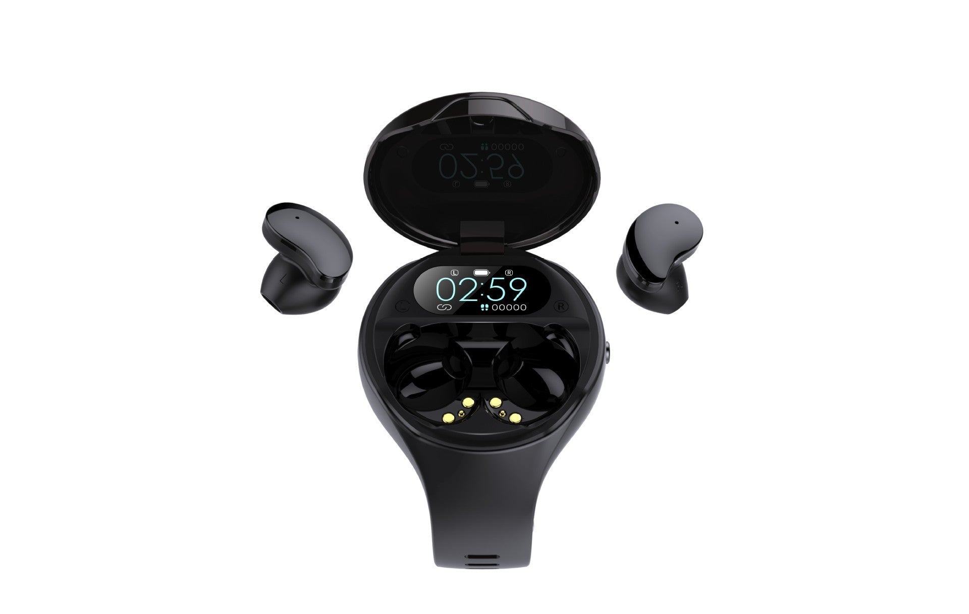 HKM-199059 Sports Bluetooth Headset and Smart Watch Combo - Durable ABS Construction with Sleek Design