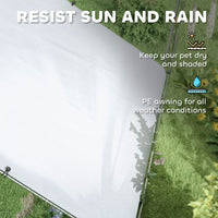 HKM-1991997 Large Outdoor Chicken Coop with Waterproof Cover, Steel Frame, 32.8' x 9.8' x 6.4'