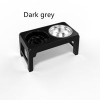 HKM-1992125 Adjustable Plastic Lifting Dog Bowl with Integrated Slow Feed Design