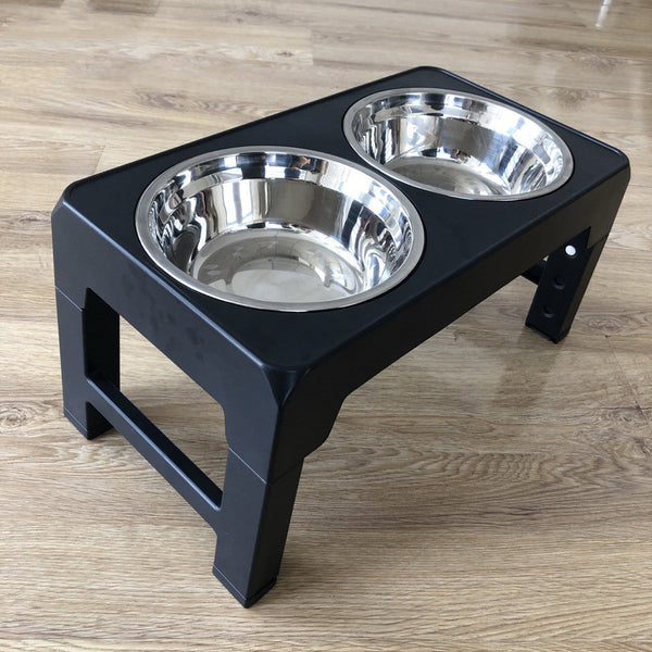 HKM-1992125 Adjustable Plastic Lifting Dog Bowl with Integrated Slow Feed Design