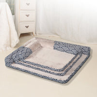 HKM-1992381 Four Seasons Pet Bed - Doghouse Sofa Mat in Wind Wave and Gray Arrow