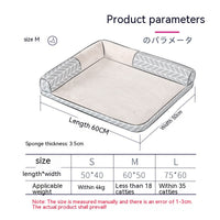 HKM-1992381 Four Seasons Pet Bed - Doghouse Sofa Mat in Wind Wave and Gray Arrow