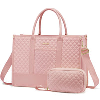 HKM-199251 Large Capacity 15.6 Inch Lightweight Laptop Tote for Office Use - Fashionable Work Briefcase for Women