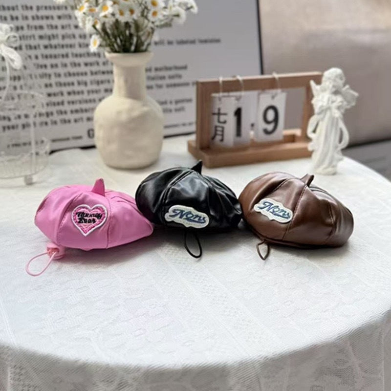 HKM-1993149 Concave Decorative Dog Hat in Brown, Rose Red, and Black - Suitable for All Seasons