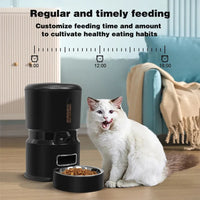 HKM-199315 Automatic 4L Cat Feeder with Voice Recording and Timed Dispensing