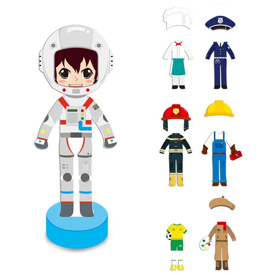 HKM-199443 Magnetic Dress-Up Puzzle Game for Kids - Educational DIY Toy for Boys and Girls, 2-4 Years