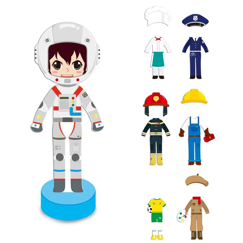 HKM-199443 Magnetic Dress-Up Puzzle Game for Kids - Educational DIY Toy for Boys and Girls, 2-4 Years