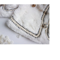 HKM-1994685 Houndstooth Plush Jacket with Scarf for Small Dogs and Cats in Autumn and Winter