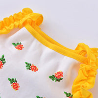 HKM-1996477 Lace Suspender Skirt Dress for Dogs - Cotton Spring/Summer Pet Apparel in Yellow