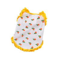 HKM-1996477 Lace Suspender Skirt Dress for Dogs - Cotton Spring/Summer Pet Apparel in Yellow