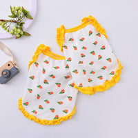 HKM-1996477 Lace Suspender Skirt Dress for Dogs - Cotton Spring/Summer Pet Apparel in Yellow