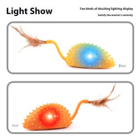 HKM-1996733 Remote Control Silicone Cat Toy Mouse with USB Charging and Teasing Feathers