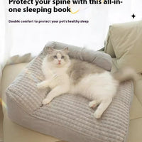 HKM-1997373 Cozy Four Seasons Removable & Washable Cat and Dog Bed with Elegant Gray Cushion