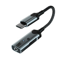 HKM-199763 Type C to 3.5mm Headphone Jack and PD 60W Charging Adapter for iPhone 15 - HiFi Digital Audio Aux Splitter