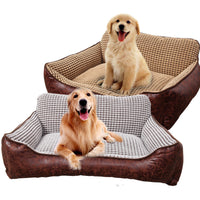 HKM-1998141 Corn Fleece Doghouse with Kennel, Blanket, Mat, and Toy Bones - Fully Washable Pet Nest in Multiple Sizes
