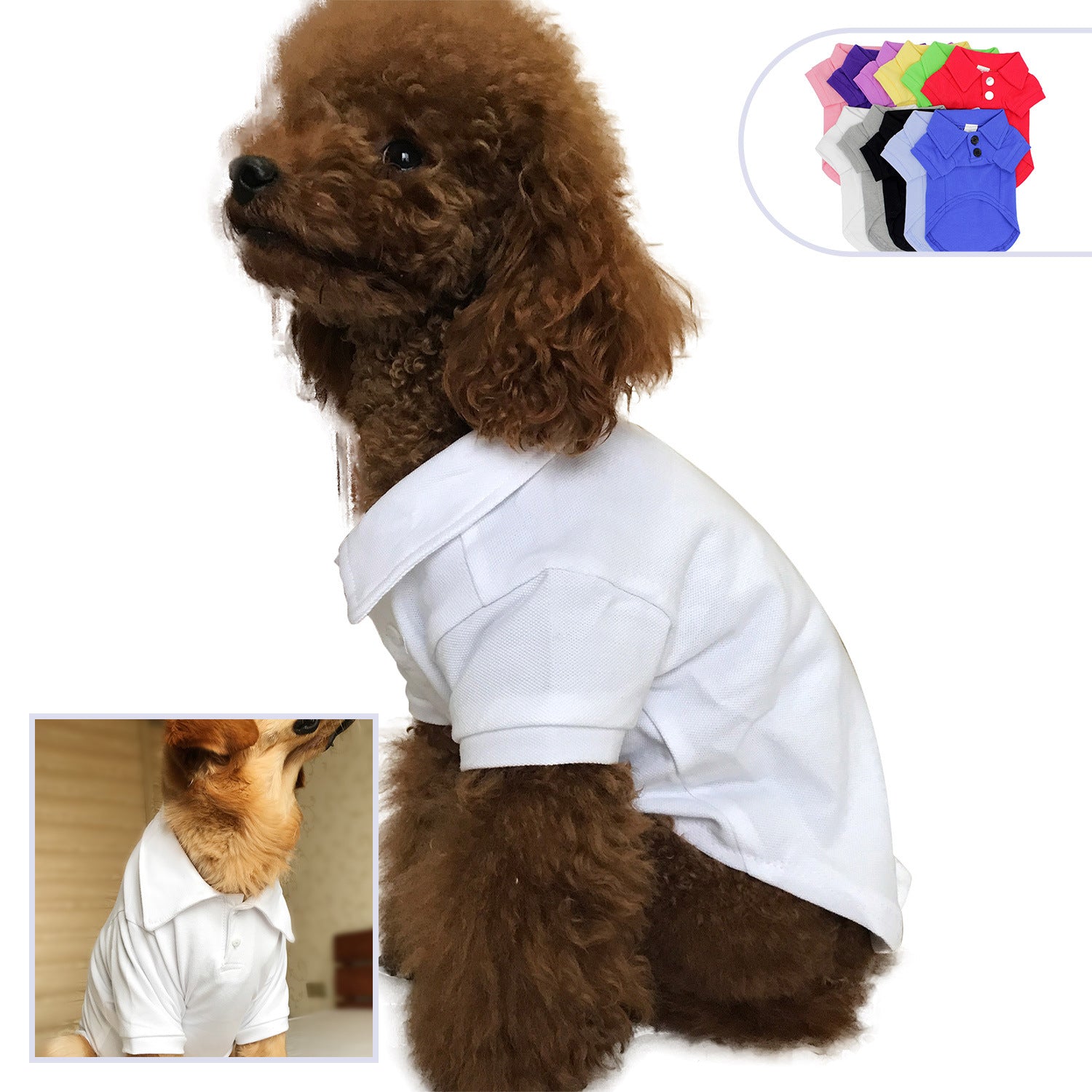 HKM-1998269 Cotton Polo Shirt for Pets - Stylish & Comfortable Outfits