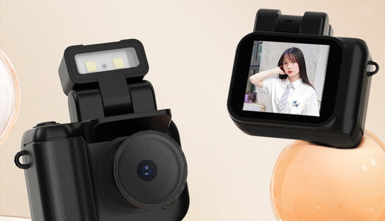 HKM-200019 Compact HD Digital Camera for Students - Portable Retro Design for Vlogging and Travel