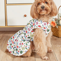 HKM-2000445 Breathable Pet Dog Princess Skirt with Cute Prints in Various Styles and Sizes