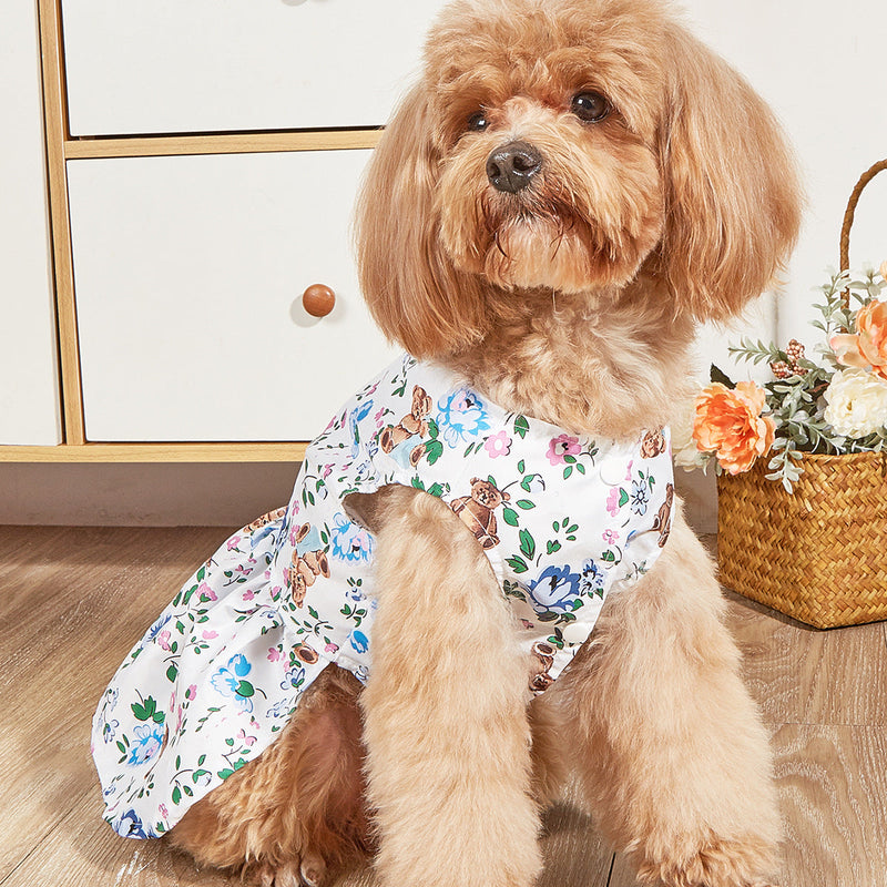 HKM-2000445 Breathable Pet Dog Princess Skirt with Cute Prints in Various Styles and Sizes
