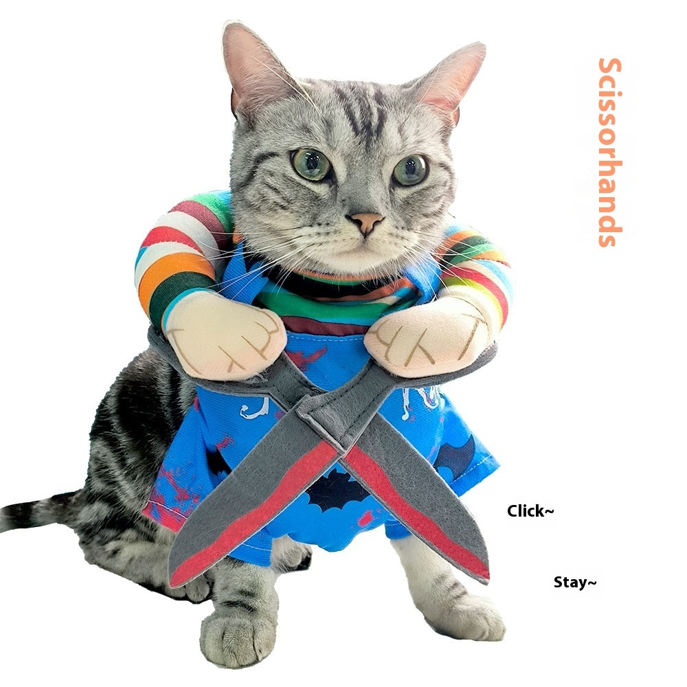 HKM-2001469 Adjustable Scissor Hand Cat and Dog Costume for Halloween and Christmas Events