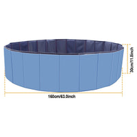 HKM-2001725 Foldable Pet Swimming Pool 160 x 160 x 30 cm Portable PVC Bathing Tub for Dogs and Cats