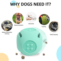 HKM-2002493 Dog Food Leakage Silicone Toys in Yellow, Sky Blue, and Green - Durable Pet Playtime Essentials